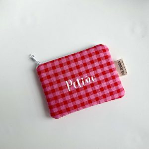 Monedero vichy fresa